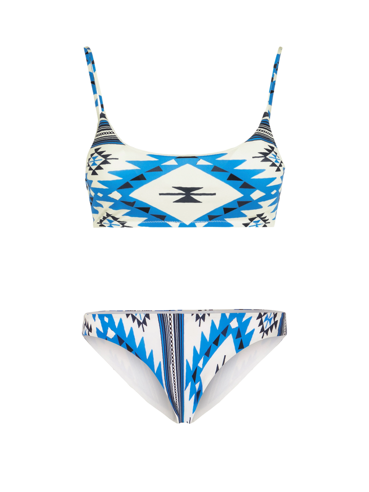 Woman bralette bikini with ikat print - MC2 Saint Barth