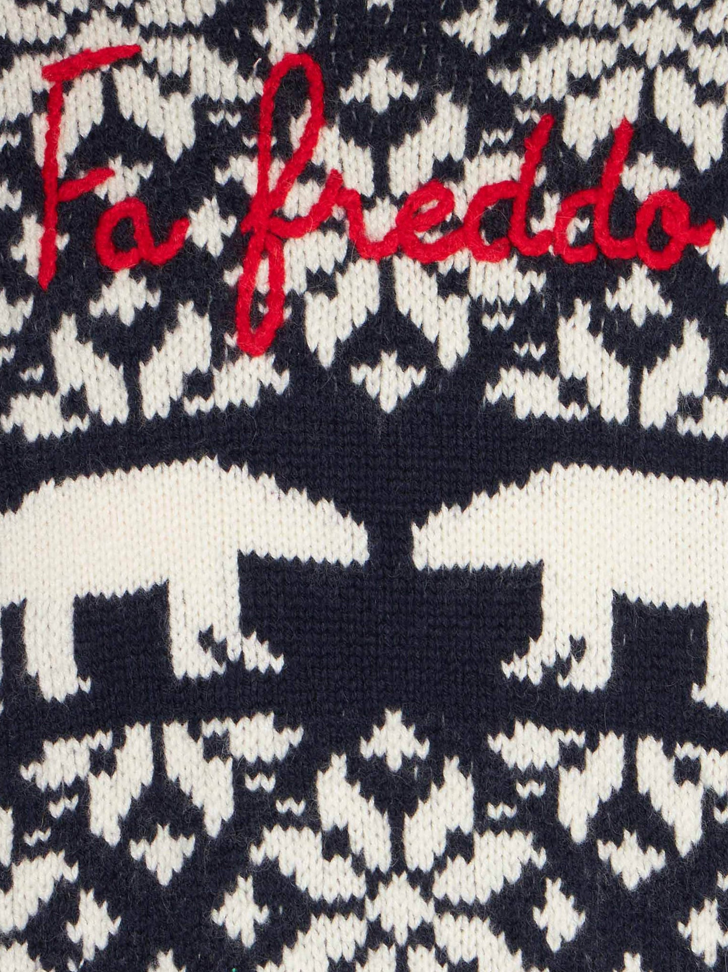 Maglione da bambino girocollo con fantasia norvegese