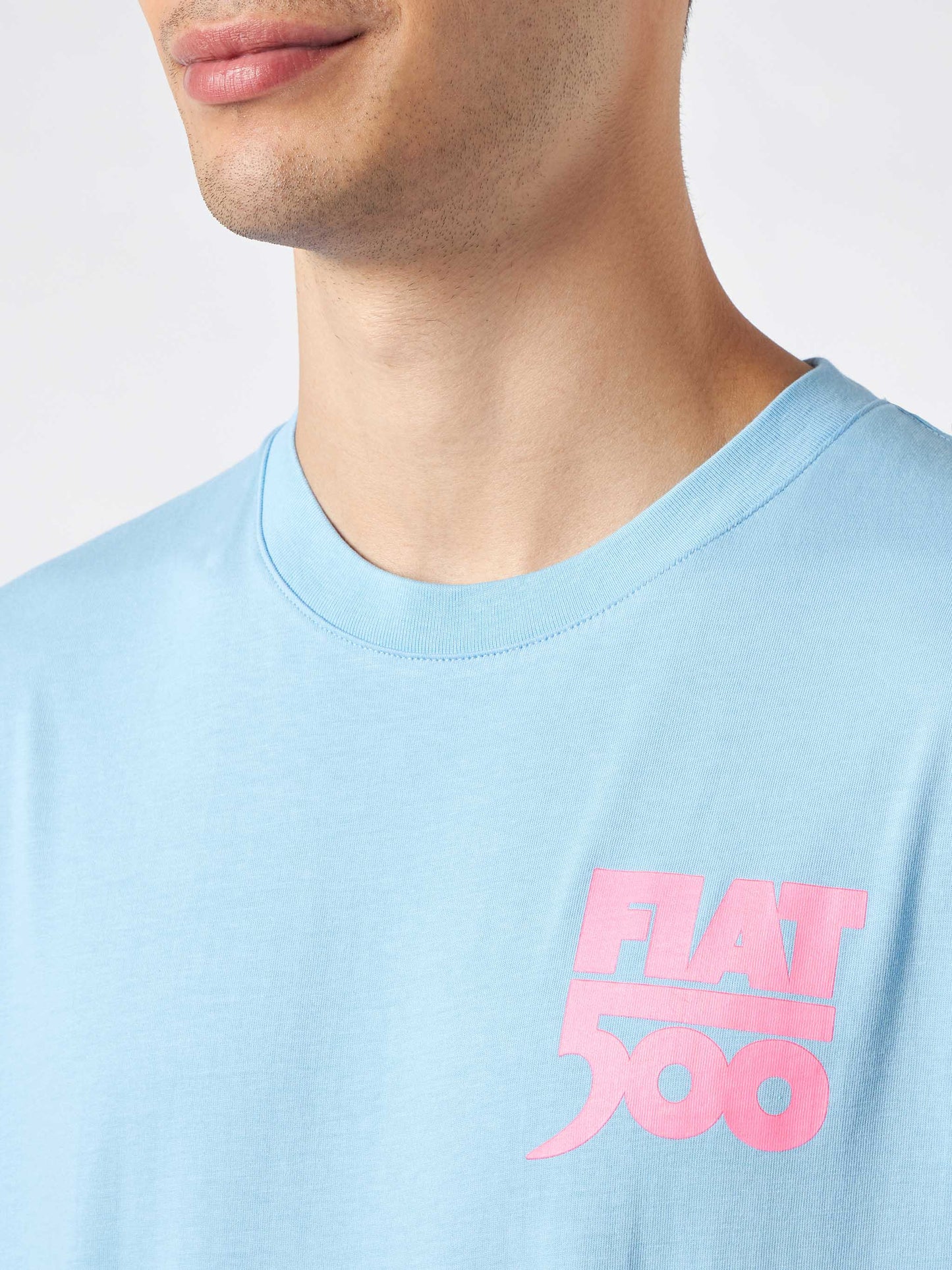 Man cotton t-shirt with Fiat 500 print | FIAT 500© SPECIAL EDITION