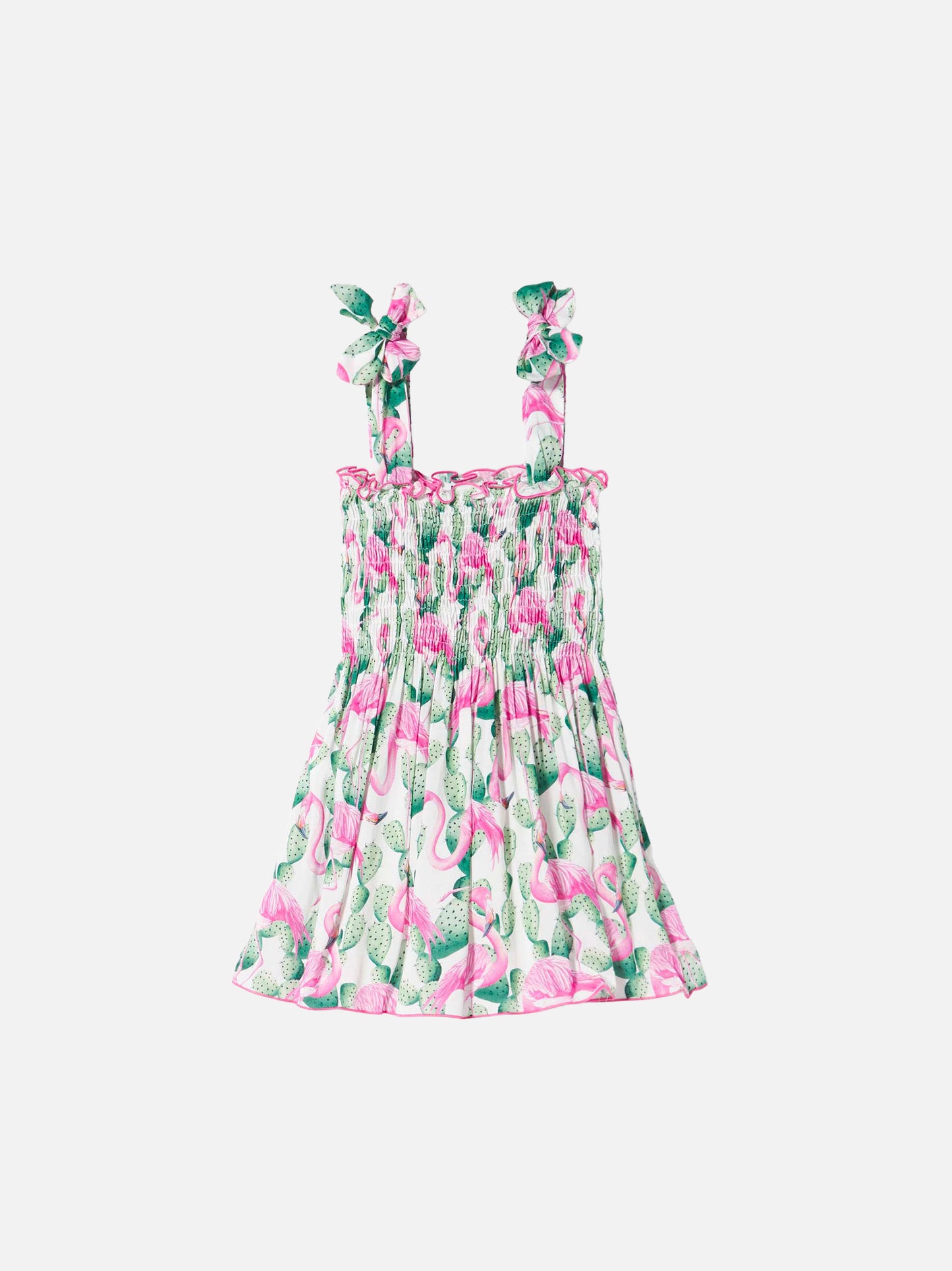 Cotton dress Lola with flamingo print - MC2 Saint Barth