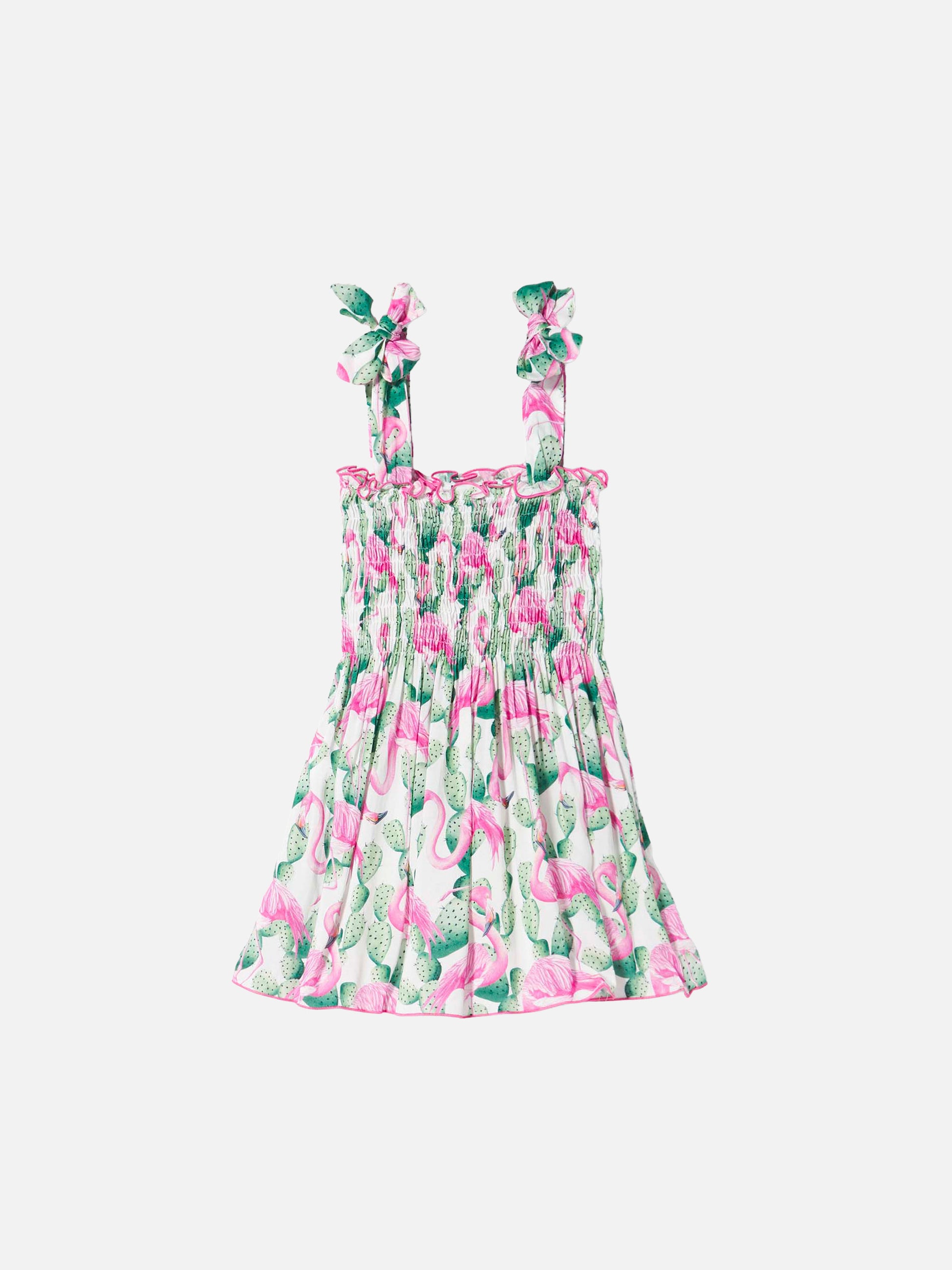 Cotton dress Lola with flamingo print - MC2 Saint Barth