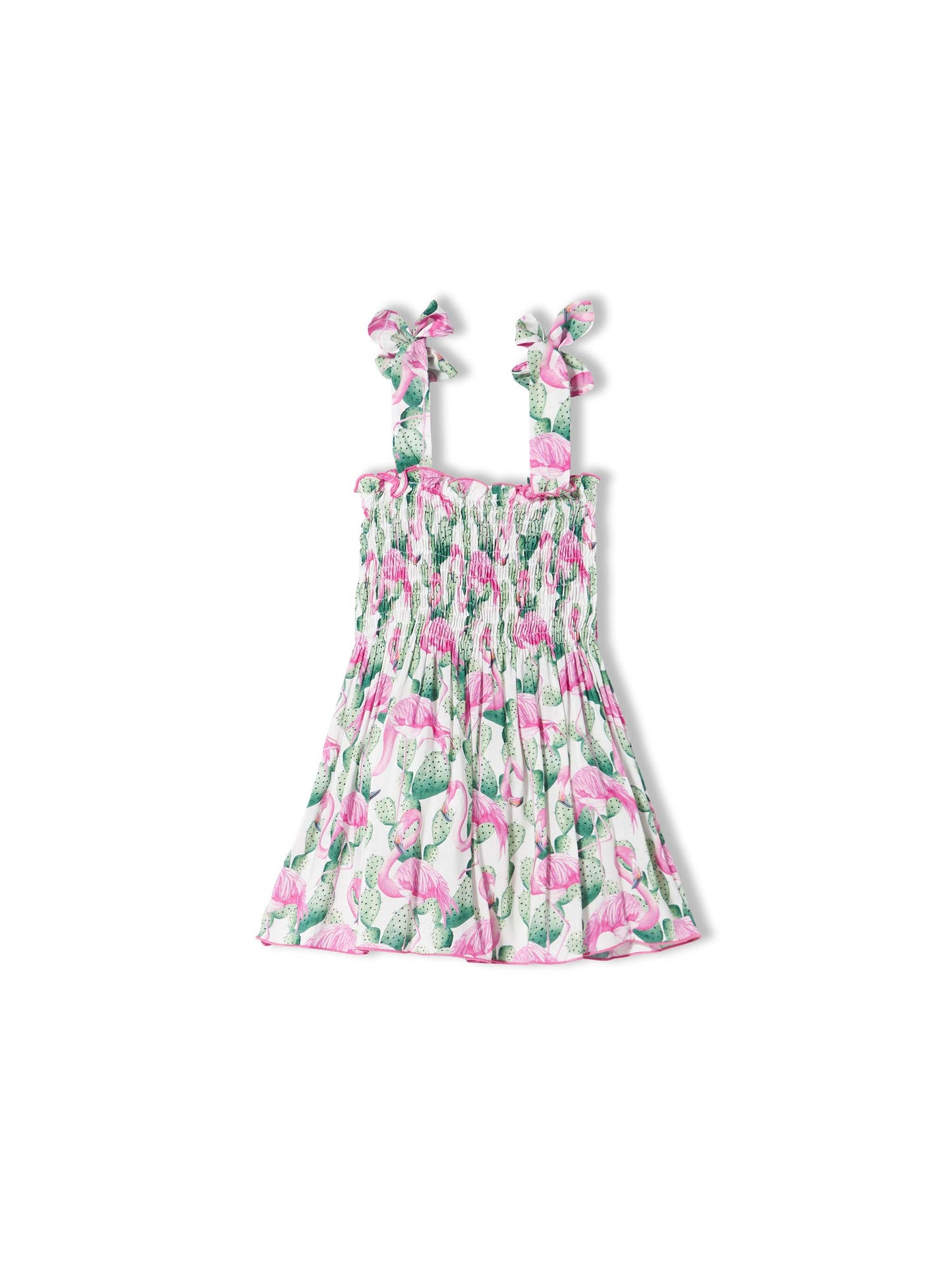 Cotton dress Lola with flamingo print - MC2 Saint Barth
