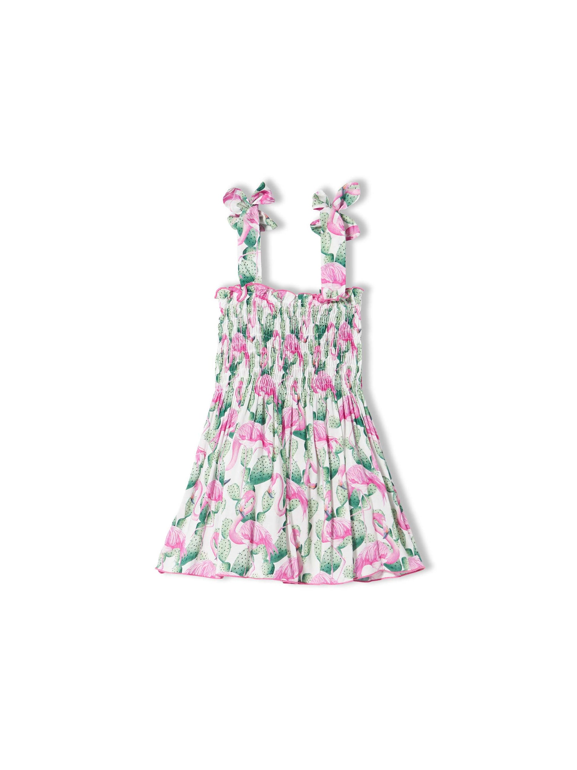 Cotton dress Lola with flamingo print - MC2 Saint Barth