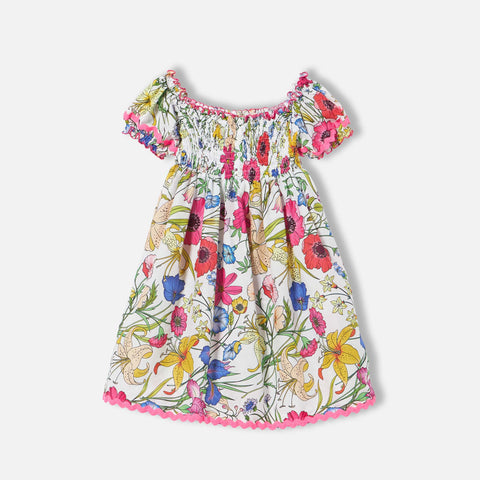 Girl dress flower print - MC2 Saint Barth