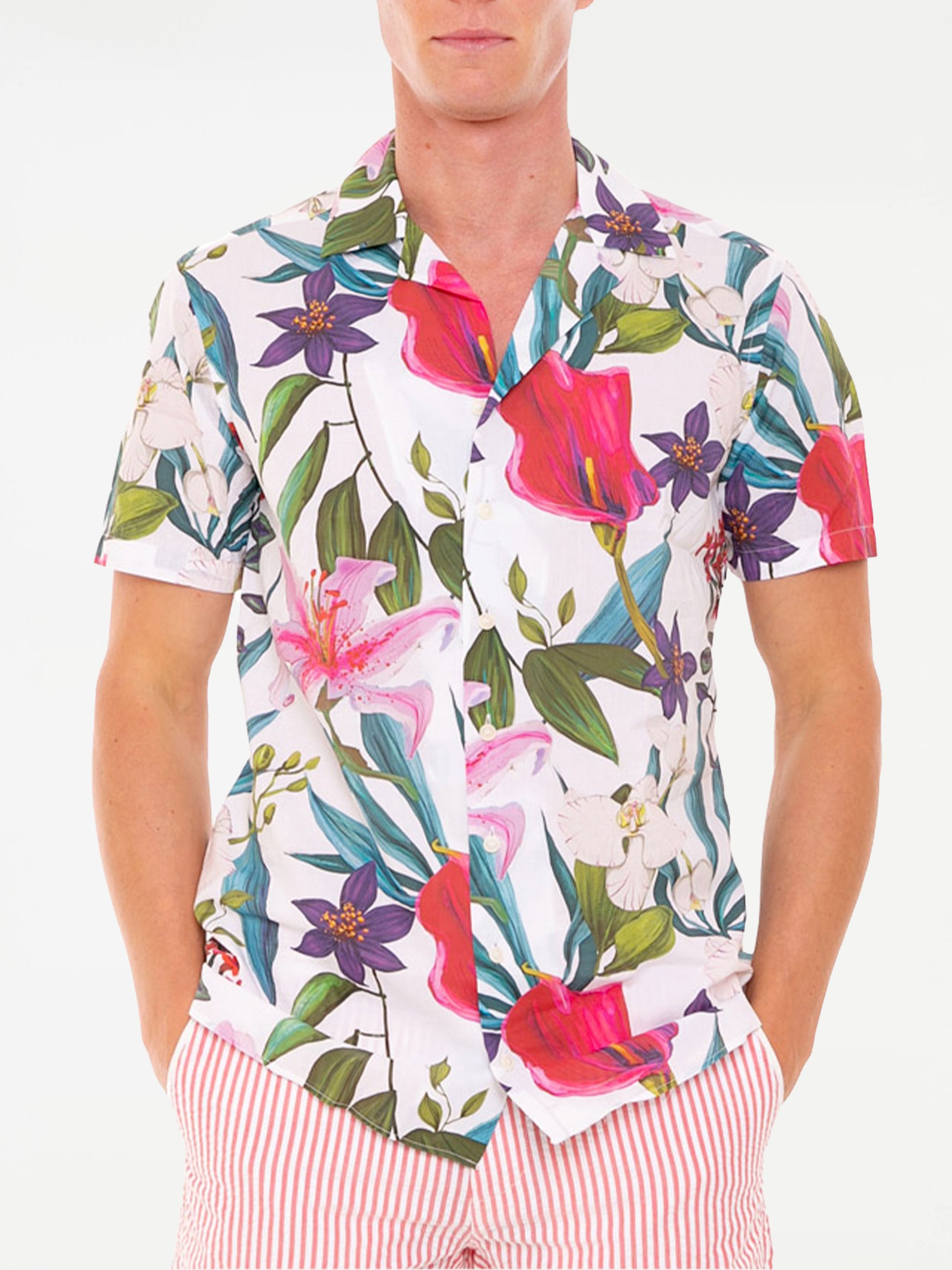 Tropical print man shirt - MC2 Saint Barth