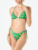 Bikini da donna a triangolo con stampa fiori