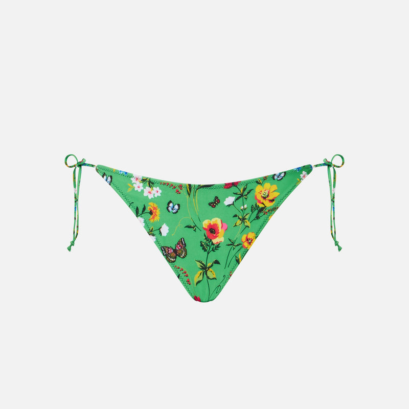 Woman swim briefs with flower print