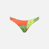 Slip da bagno da donna sgambato  con stampa bandana fluo