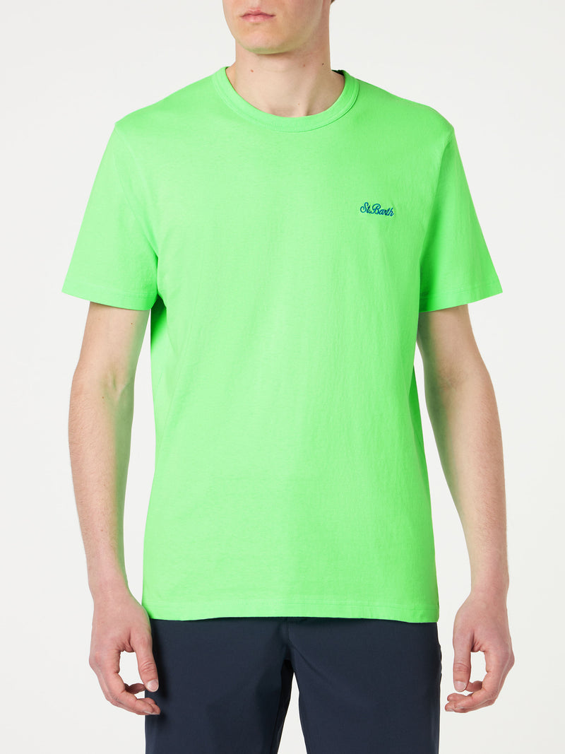 T-shirt da uomo in cotone verde