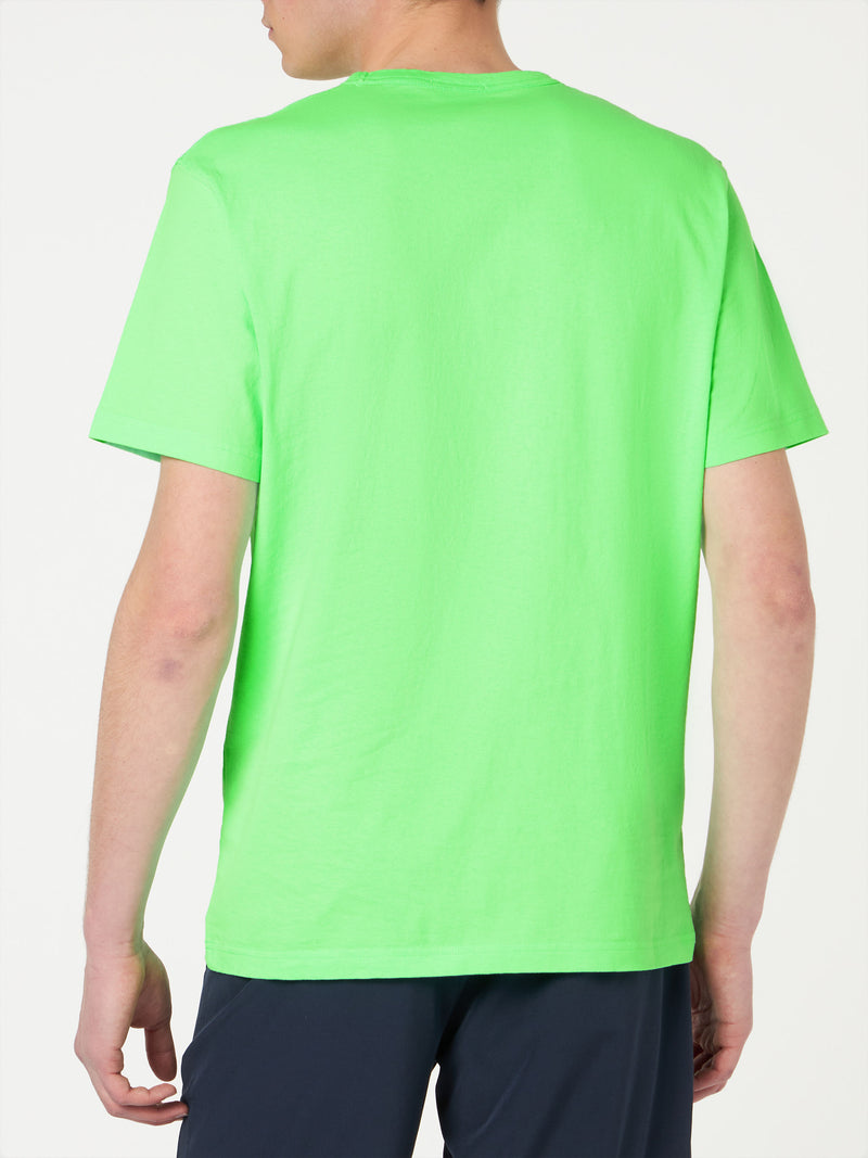 T-shirt da uomo in cotone verde