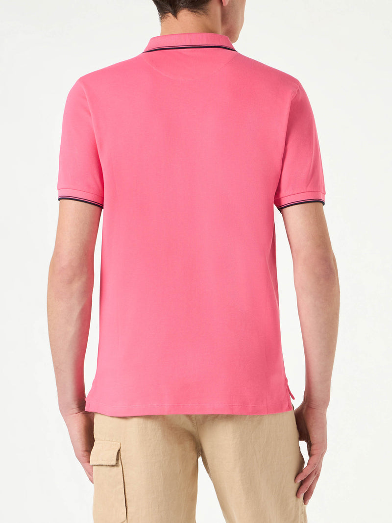 Man fluo pink polo piquet