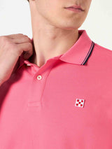 Man fluo pink polo piquet