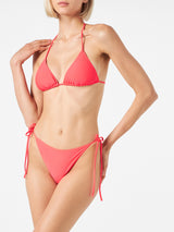 Bikini da donna a triangolo rosso fluo