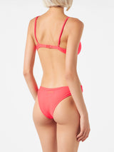 Bikini da donna a bralette rosso fluo