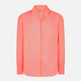 Camicia da uomo Pamplona in lino rosso fluo