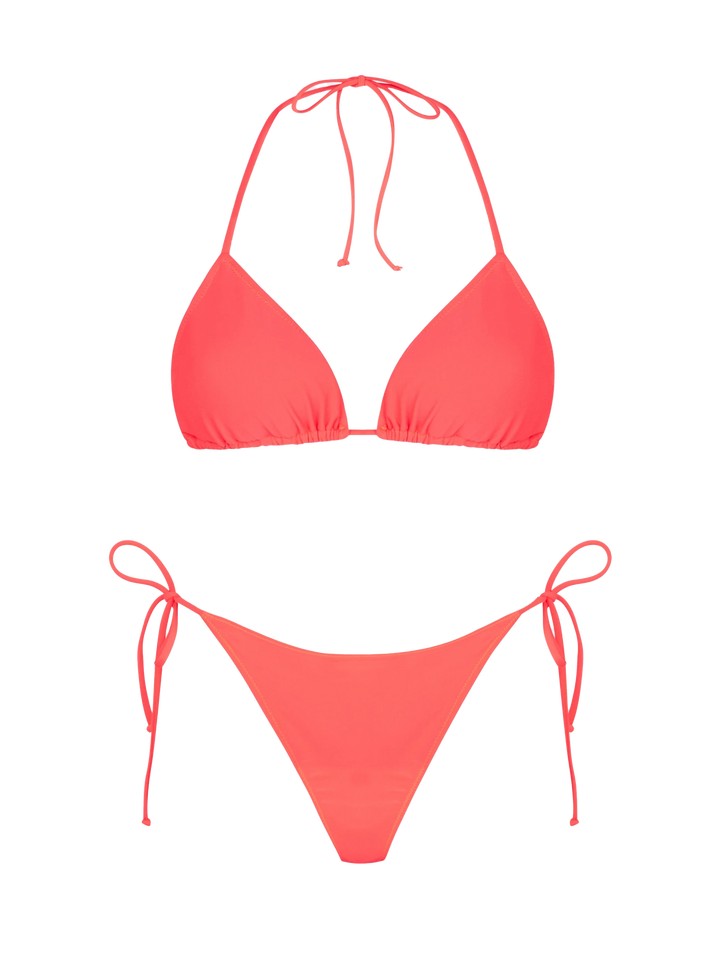 Woman fluo red triangle bikini - MC2 Saint Barth
