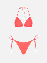 Bikini da donna a triangolo rosso fluo