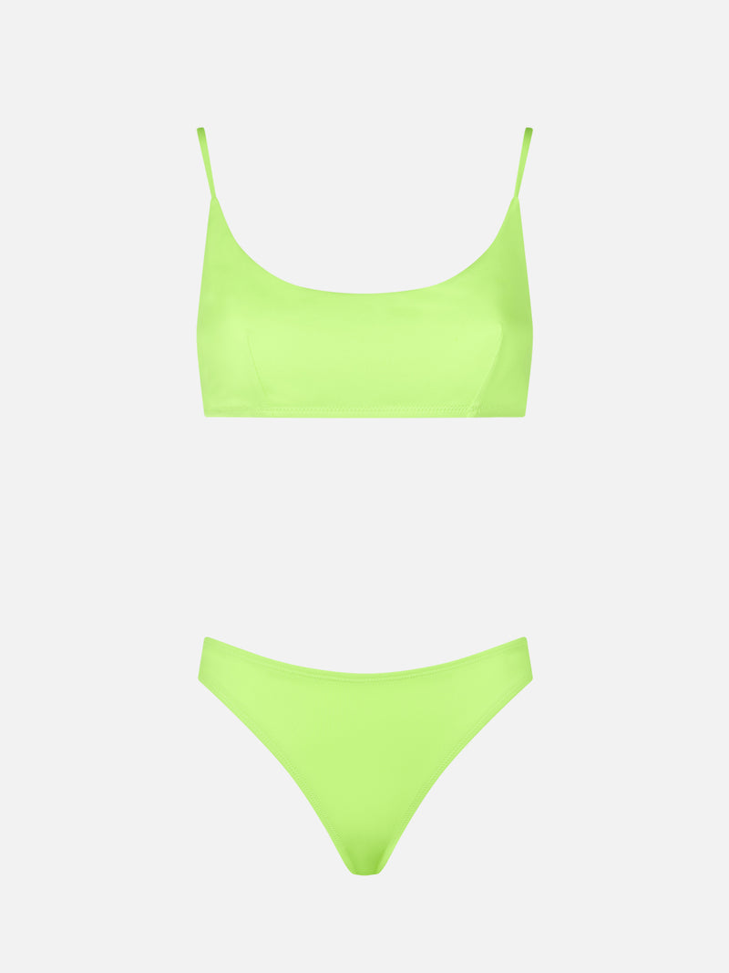 Bikini da donna a bralette  giallo fluo