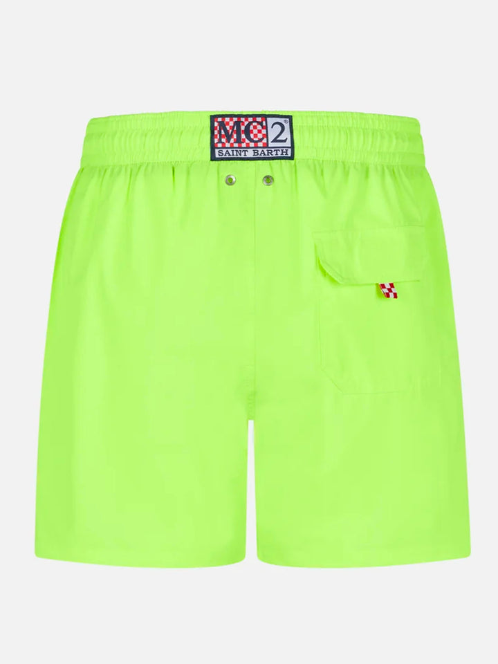 Man fluo yellow comfort swim shorts