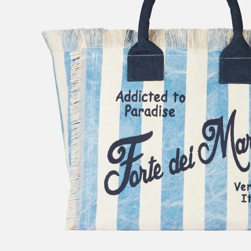 Vanity canvas shoulder bag with Forte dei Marmi print