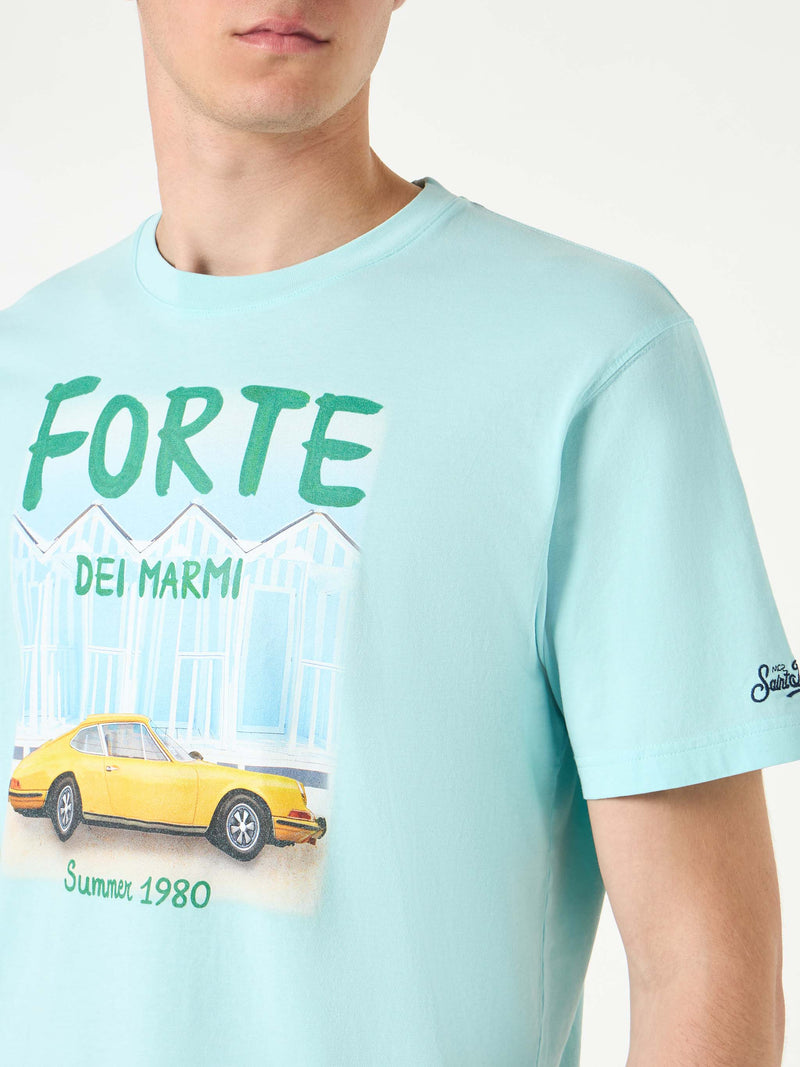 Man cotton t-shirt with Forte dei Marmi car print