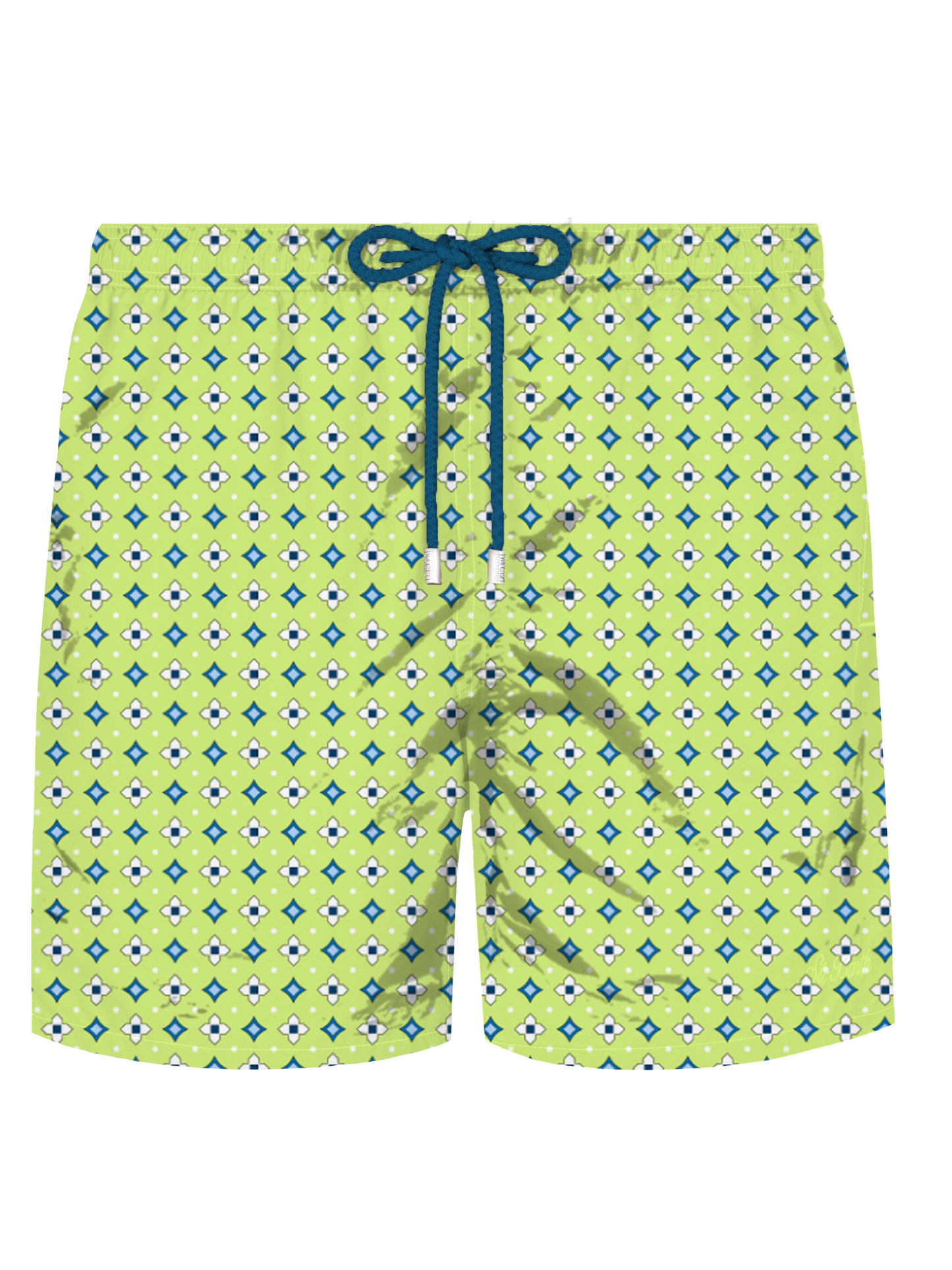 Comfort Light stretch swim shorts with tie print