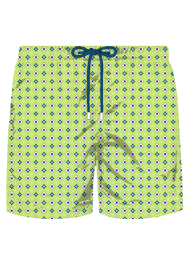 Comfort Light stretch swim shorts with tie print