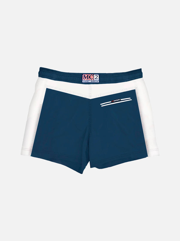 Boy swimshorts with bands and patch