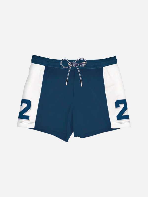 Boy swimshorts with bands and patch