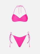 Bandeau-Bikini für Damen in Fuchsia