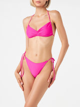 Bandeau-Bikini für Damen in Fuchsia