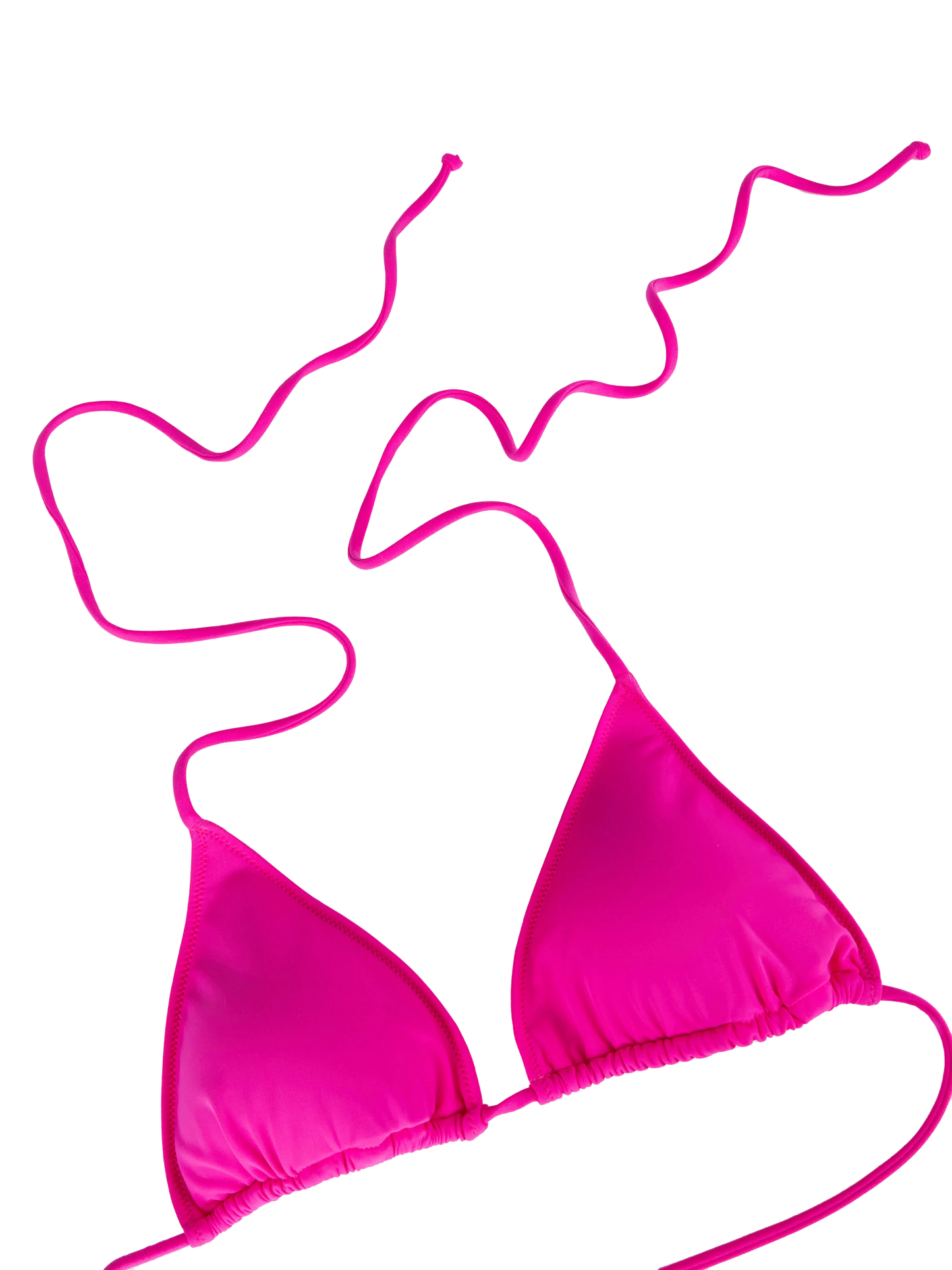 Woman fuchsia triangle bikini