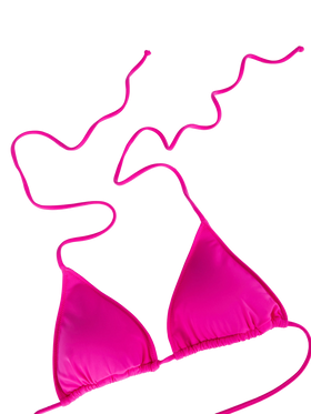Woman fuchsia triangle bikini