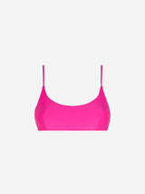 Fuchsiafarbener Bralette-Badeanzug für Damen