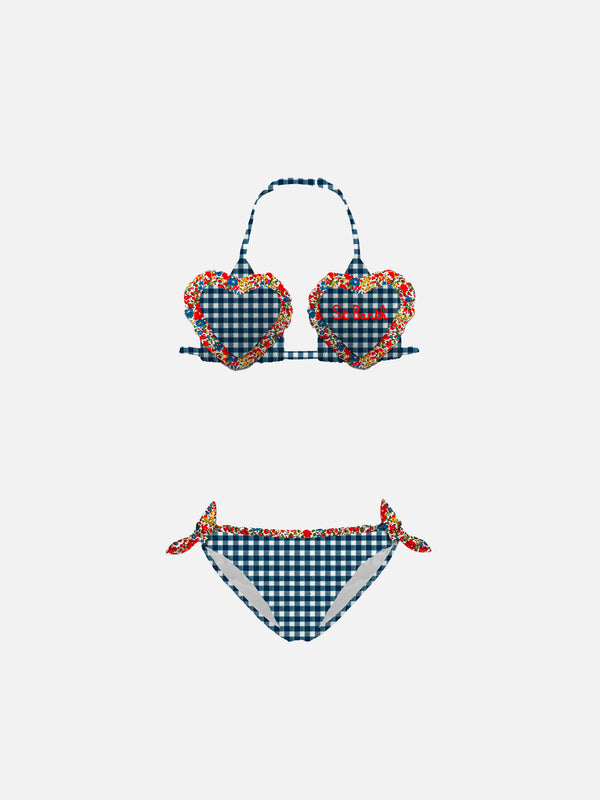 Bikini da bambina a triangolo con stampa Liberty | EDIZIONE SPECIALE LIBERTY