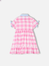 Mädchenkleid mit Gingham-Print