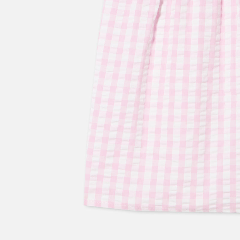 Pink vichy print girl's dress