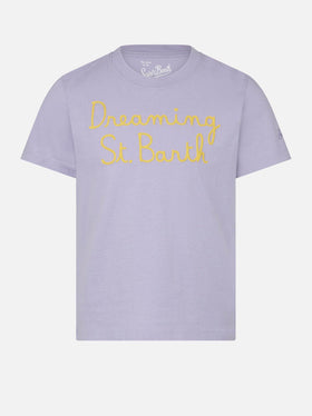 Mädchen-T-Shirt mit Dreaming St. Barth-Stickerei