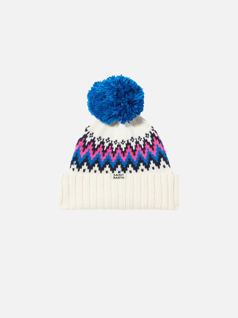 Girl beanie with pompon