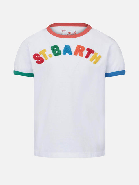 Girl cotton t-shirt with embroidery - MC2 Saint Barth