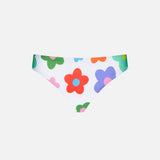 Girl swim briefs with flower print