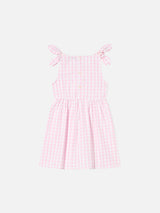 Pink vichy print girl's dress