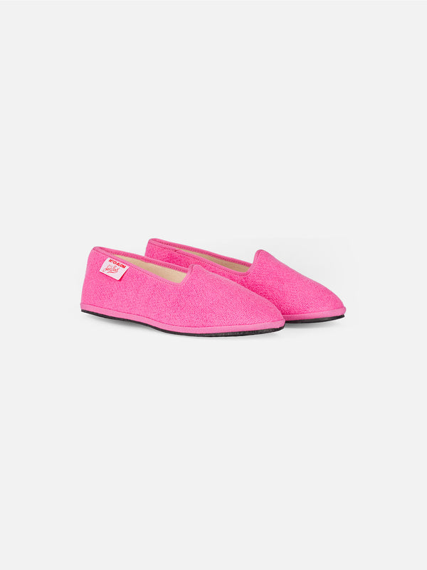 Rosa Frottee-Slipper für Mädchen | MEINE CHALOM-SONDERAUSGABE