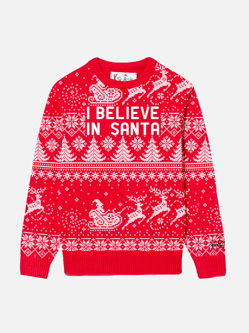 Maglia da bambina con scritta I believe in Santa