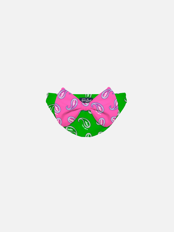 Mädchen-Badehose mit Paisley-Print