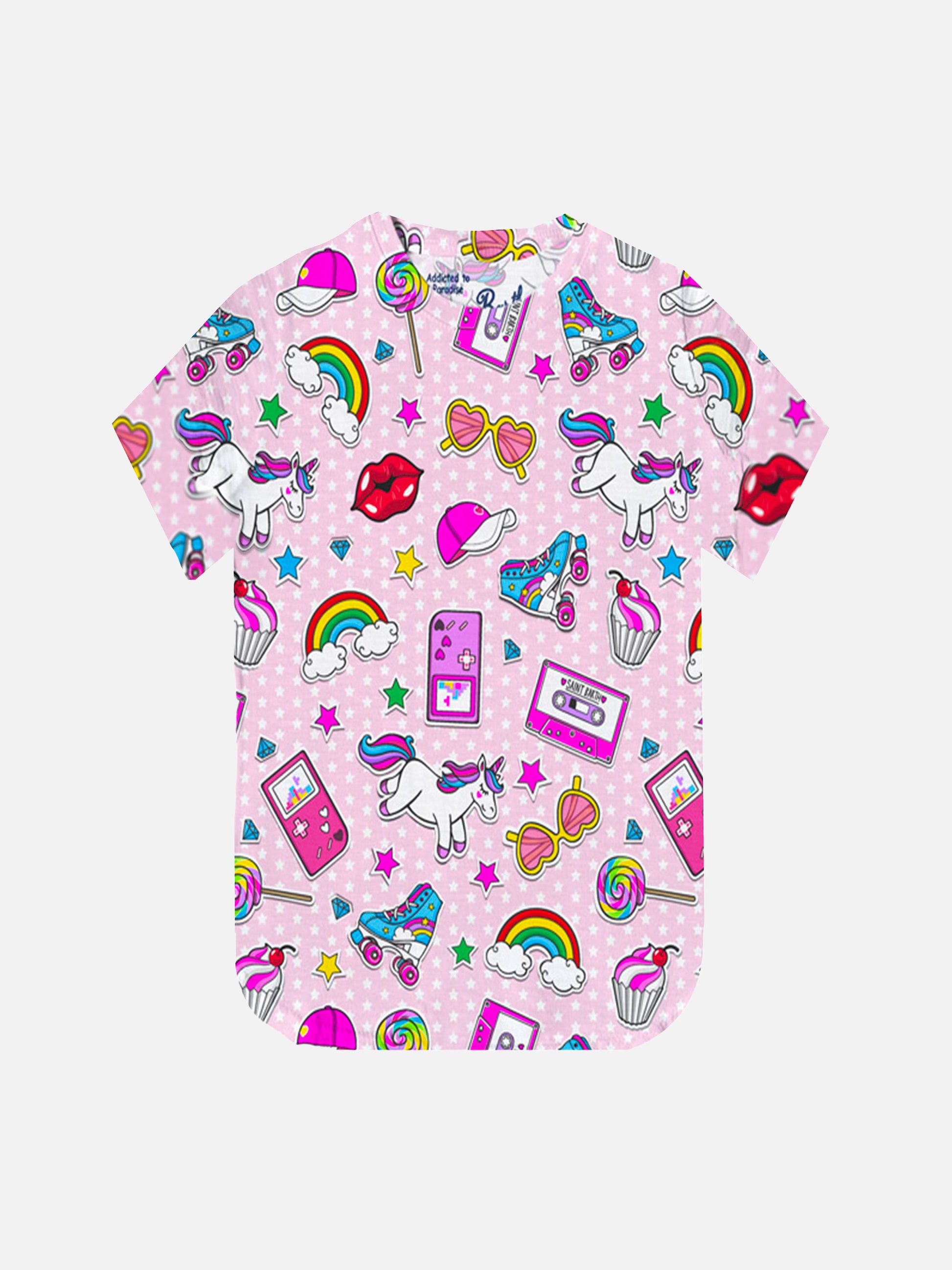 Nineties patch print girl's t-shirt - MC2 Saint Barth