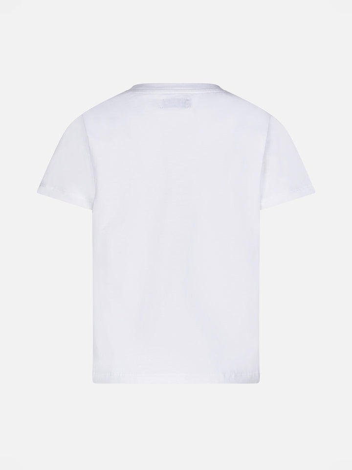 T-shirt da bambina con stampa cuore St. Barth