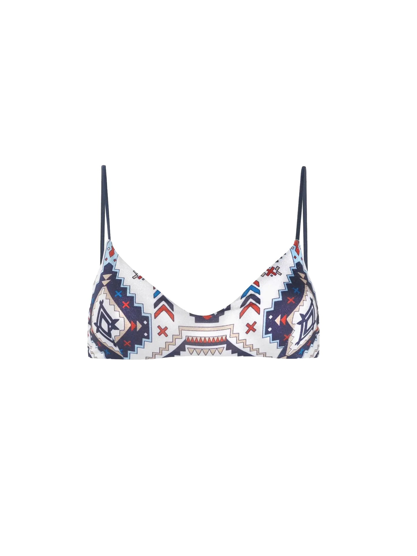 Top bralette donna con stampa azteca glitterata