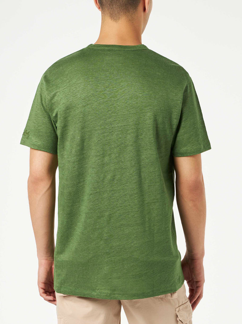 Man linen jersey t-shirt