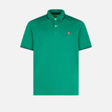 Green polo with St. Barth check logo